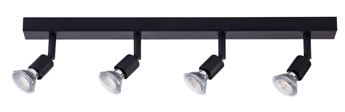 RUNE 4L BAR GU10 LED 4,2W DIM INCL. ZWART