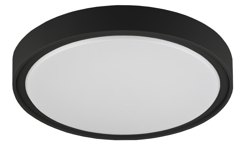 QIJO PLAFONNIER ROND ZWART SMD LED 1200LM 15W IP65