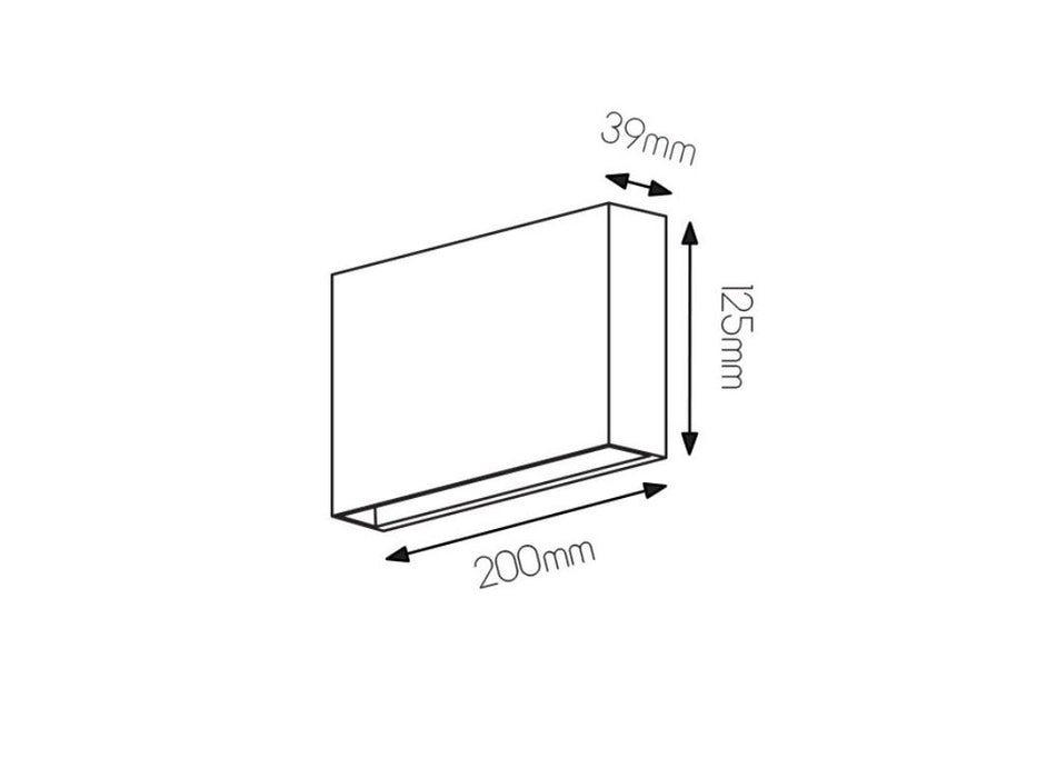 SPECTRA - APPLIQUE ABS DOWN 500LM 7W BLANCHE