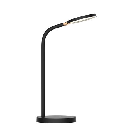 NONI LED BUREAULAMP 4,3W 3-STAPS DIMBAAR + QI LADER ZWART