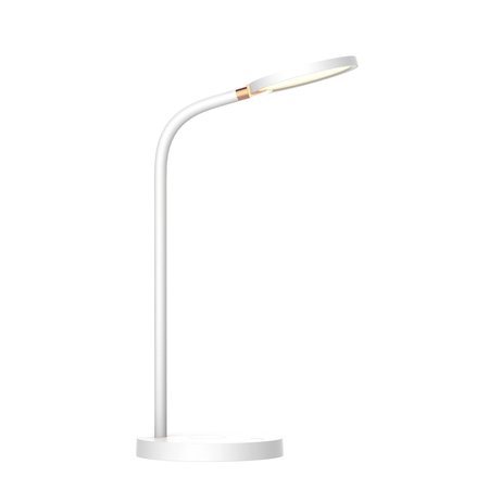 LAMPE DE BUREAU LED NONI 4,3W DIMMABLE EN 3 ÉTAPES + CHARGEUR QI BLANC