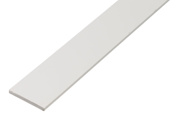 Tige Plate PVC blanc 40X3/2M