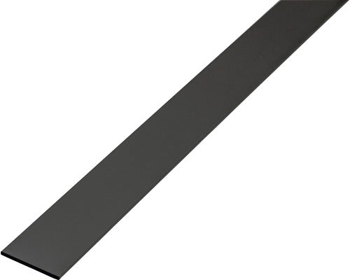 Platte Stang Aluminium zwart 20x2/2000