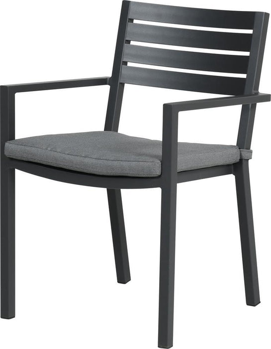 OKLAHOMA DINING FAUTEUIL CARBON BLACK/ LICHTGRIJS