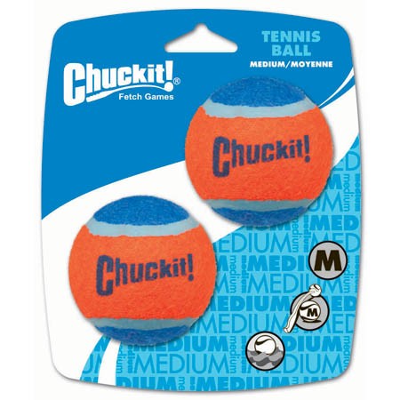 CU057402 TENNIS BALL 2-PC MEDIUM CHUCKIT&#33;