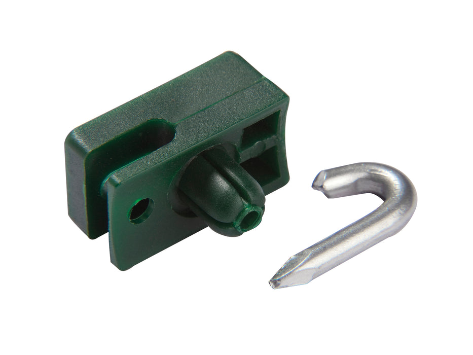 SPANDRAADHOUDERS MET HAAK (50ST) RAL 6005 GROEN