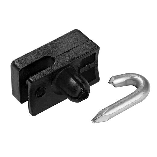 SPANDRAADHOUDERS MET HAAK (10ST) RAL 9005 ZWART