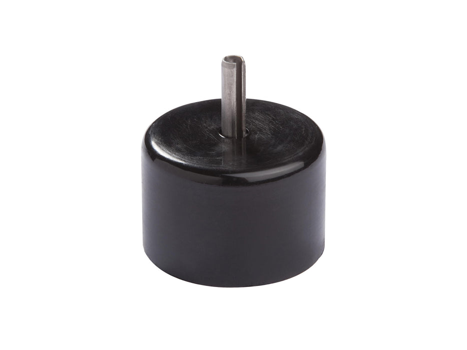 PLASTIEK EINDDOP MET PIN 42MM RAL 9005 ZWART