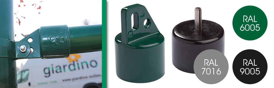 PLASTIEK EINDDOP MET PIN 42MM RAL 6005 GROEN