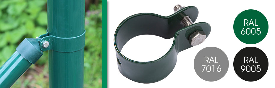 KLEM STEUNPAAL 40MM RAL 9005 ZWART