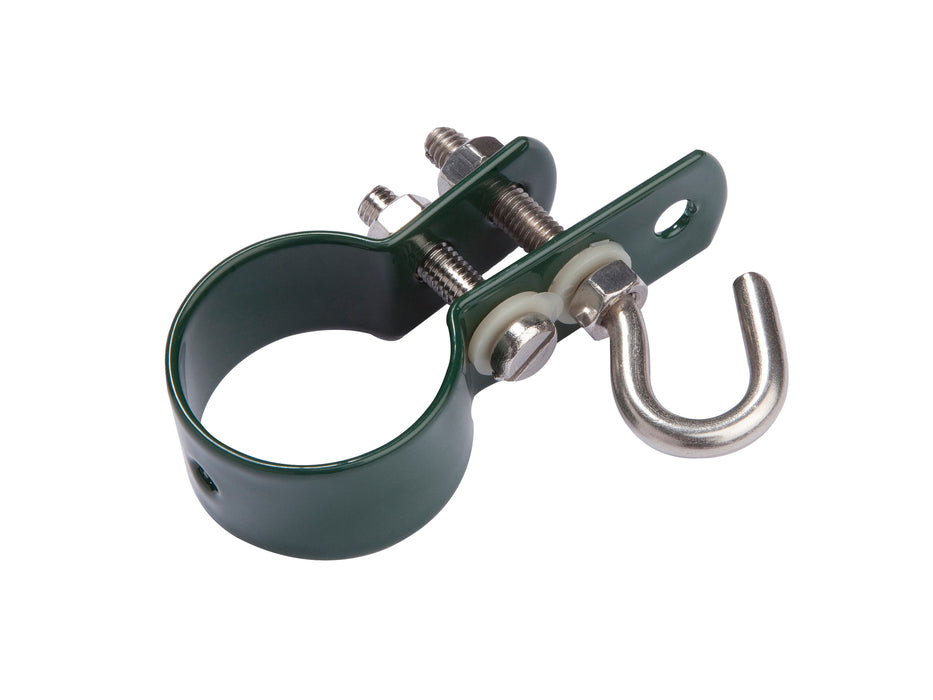 KLEM MET HAAK 48MM RAL 6005 GROEN