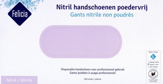 GANT NITRILE NOIR SANS POUDRE /100 GRAND