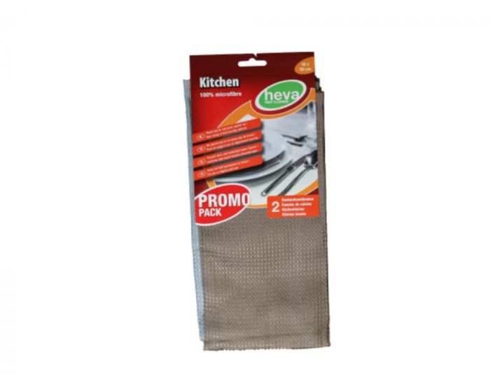 2 TORCHONS DE CUISINE MICROFIBRE 60X40