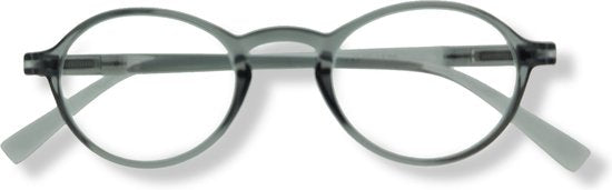 ROUND READING GLASSES CLEAR SMOKE FRAME +1.50