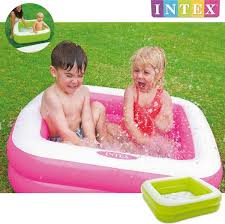 PLAY BOX POOL, 2 COLORS, AGES 1-3 - 85CMX85CMX23CM