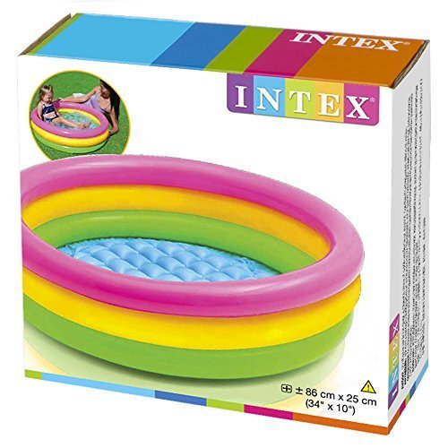 SUNSET GLOW BABY POOL, 3-Ring w/ Infl. Floor, Ages 1-3  - 86cmx25