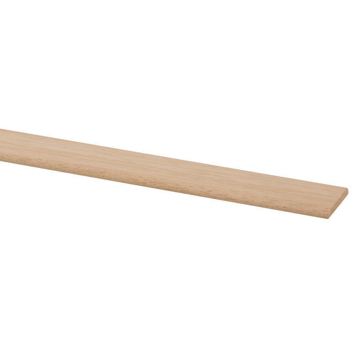 AFDEKLIJST HARDHOUT WIT 5X37MM 270CM