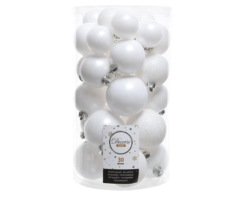 BOULES INCAUSSABLES MIX BLANC HIVER DIA6.00CM