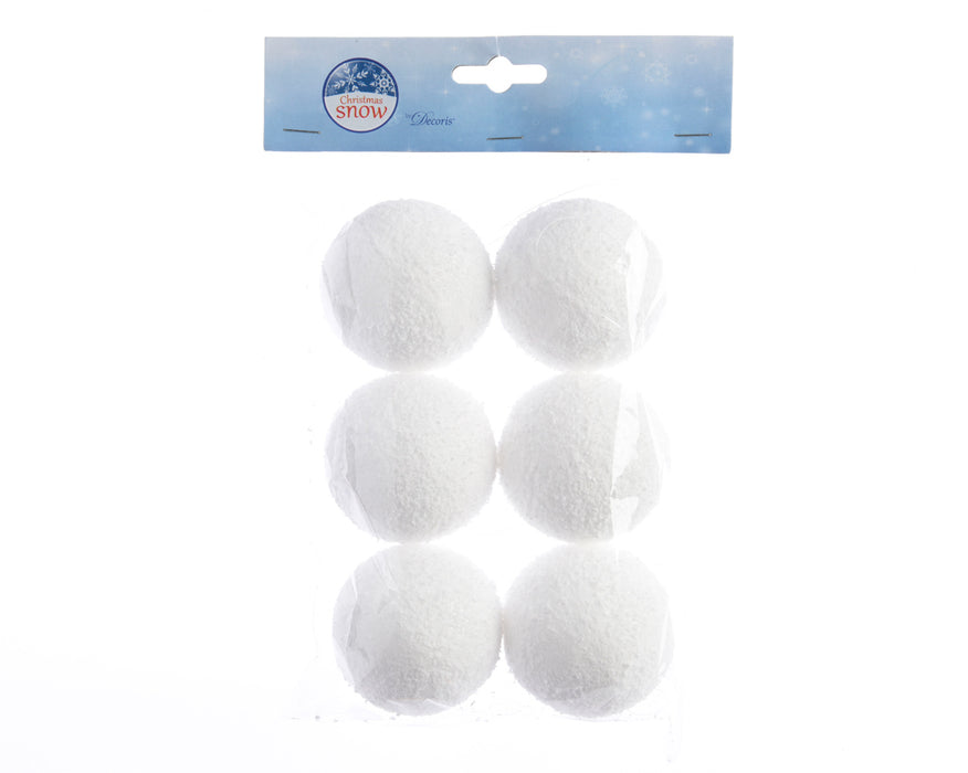 BOULE DE NEIGE AVEC CINTRE 6CM BLANC(F12/16)