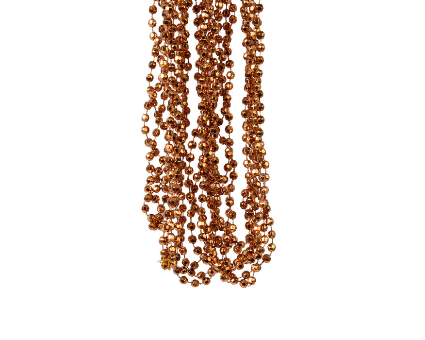 COLLIER DE PERLES PLASTIQUE DIAMANT 270CM BRUN ROUILLE