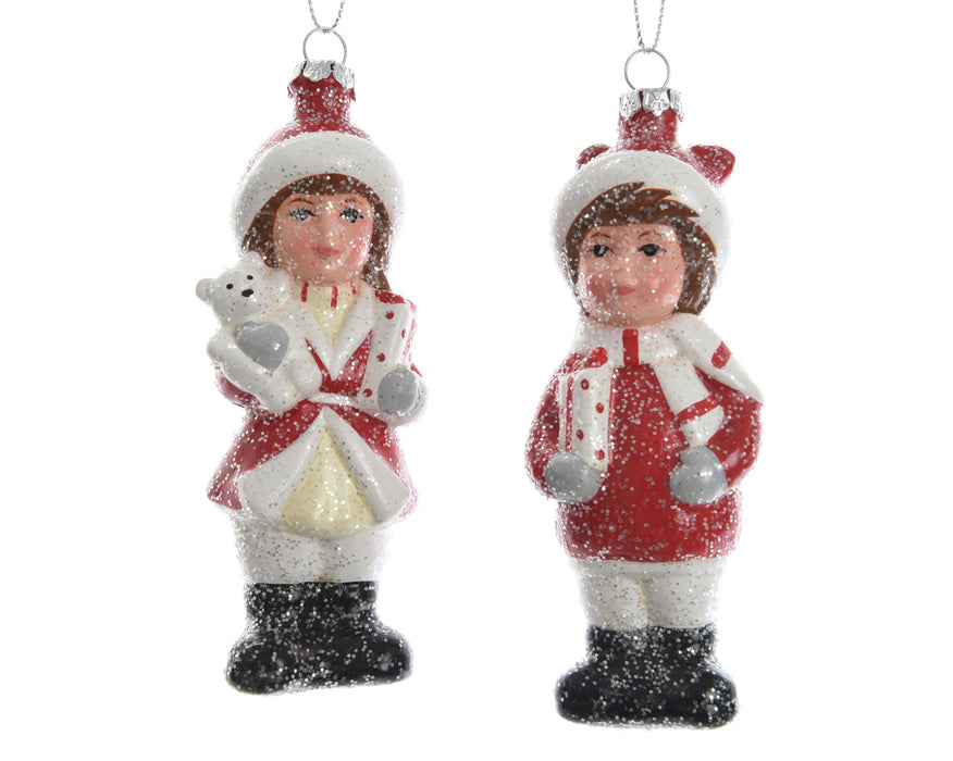 HIVER ENFANTS PLASTIQUE ROUGE ET BLANC