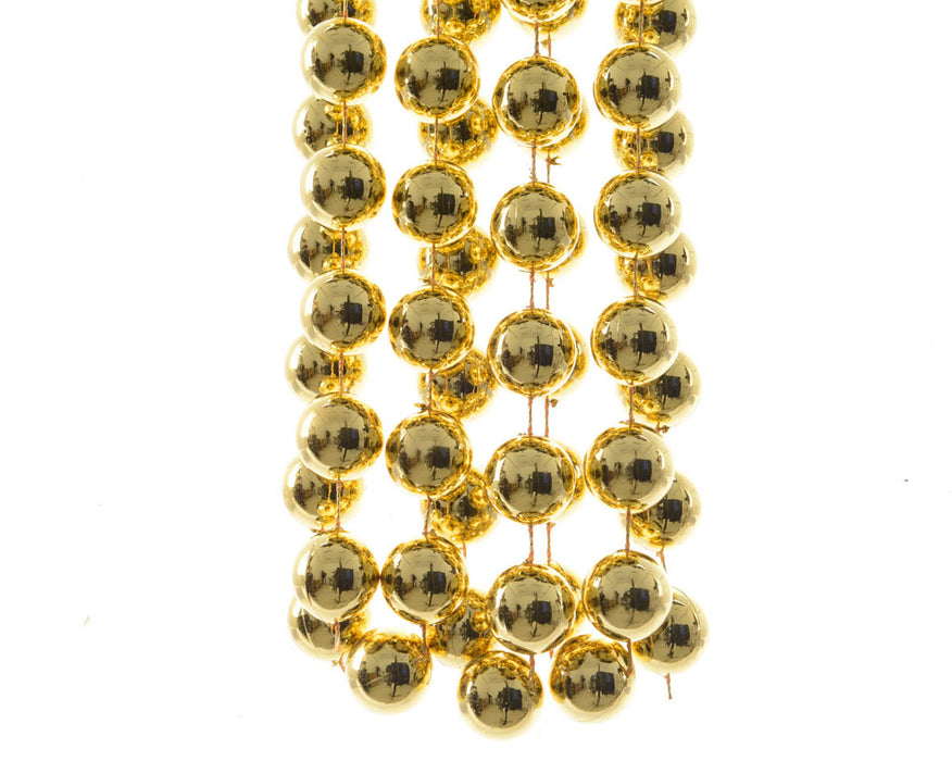 collier de perles en plastique XXL-2x270cm-or clair
