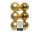 licht goud-kerstbal plastic glans-mat-dia8cm-licht goud