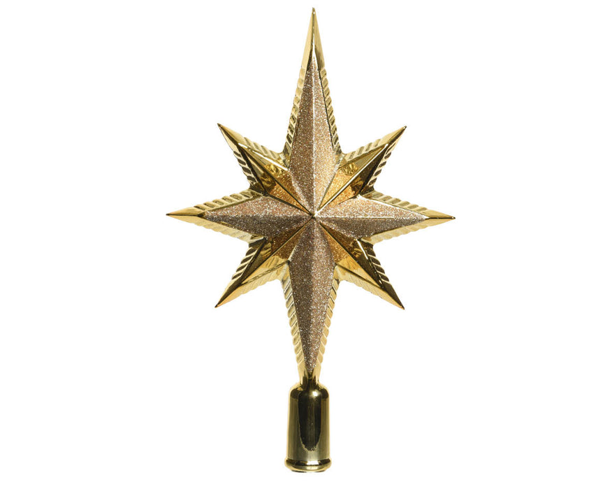 étoile en plastique à paillettes dorées claires avec paillettes dorées claires -6,5