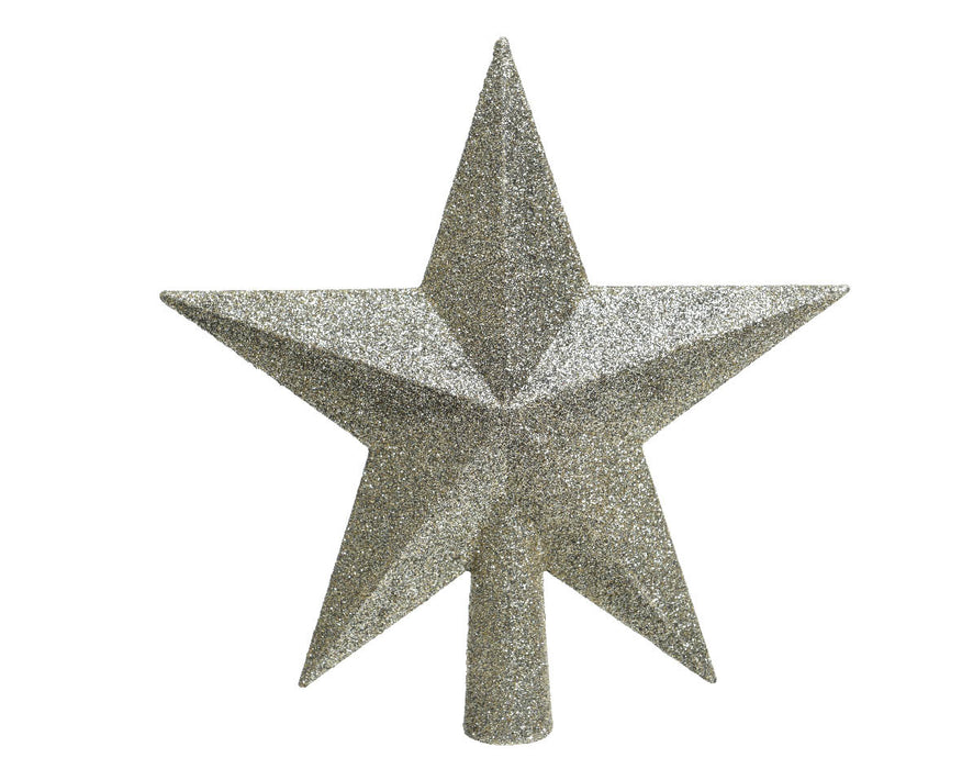 pic plastique étoile paillettes-4,2x19x19cm-marron cachemire