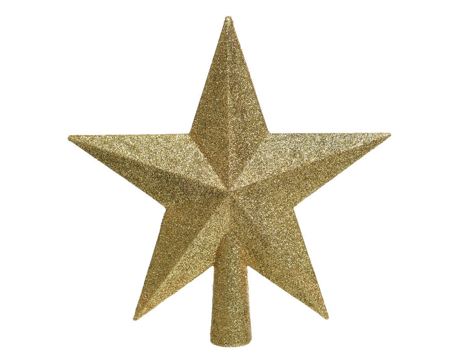 pic étoile plastique paillettes-4.2x19x19cm-moutarde