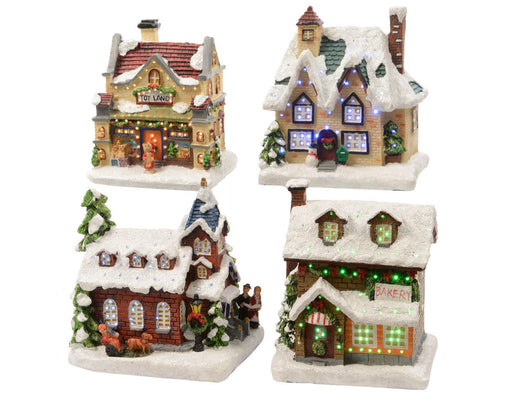 LED huis fiberoptisch bo theme: LED Christmas Villages packe (per