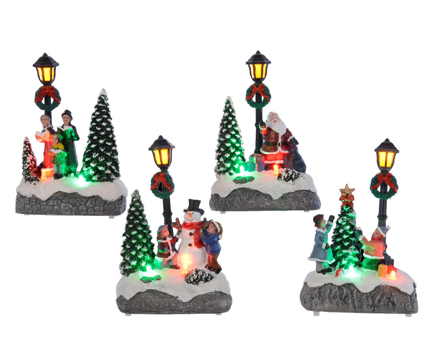 Paysage d'hiver LED bo thème : Villages de Noël LED excl. : (par