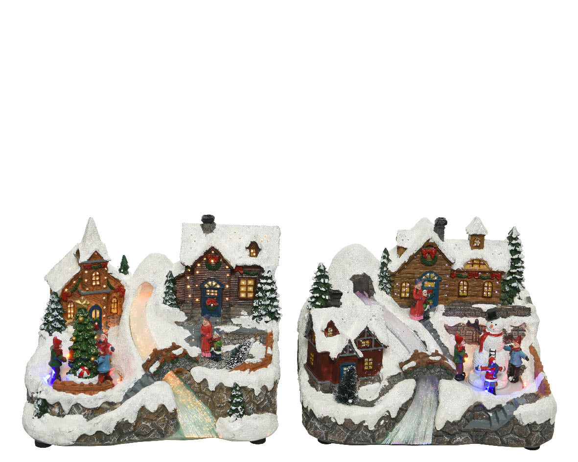 LED dorpen kerst bo theme: Christmas villages with movement (per