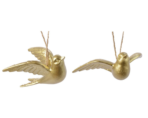 kolibrie poly vliegend w hanger -3x11.5x9.5cm-goud (per stuk)