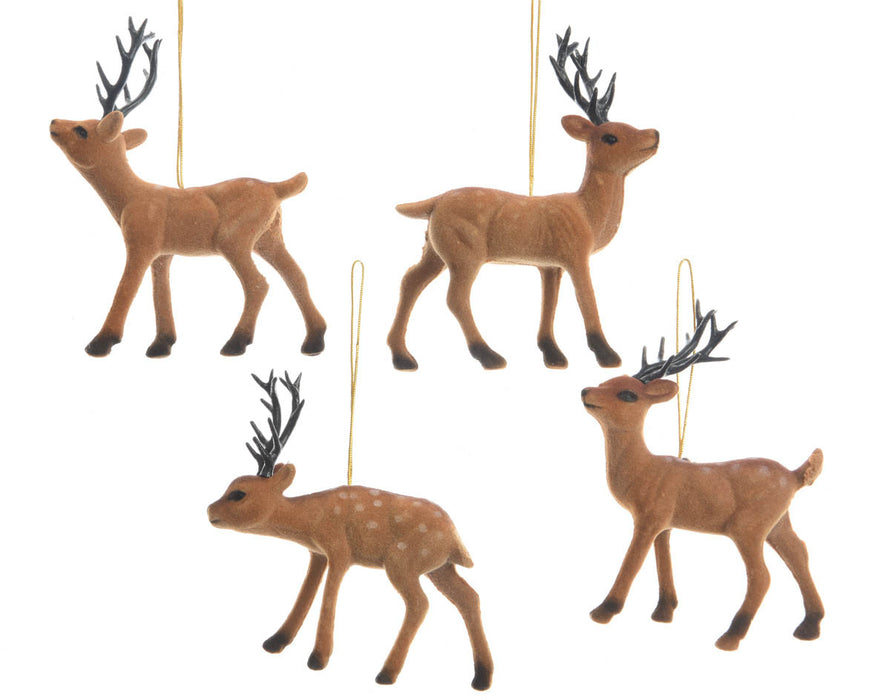 troupeau de rennes à suspendre 4 styles différents -13 cm-marron (par pièce)