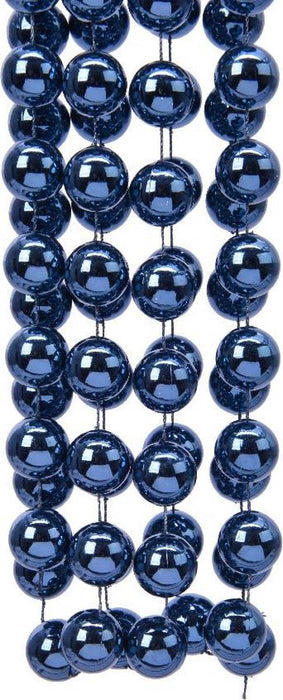 collier de perles en plastique XXL-2x270cm-bleu nuit