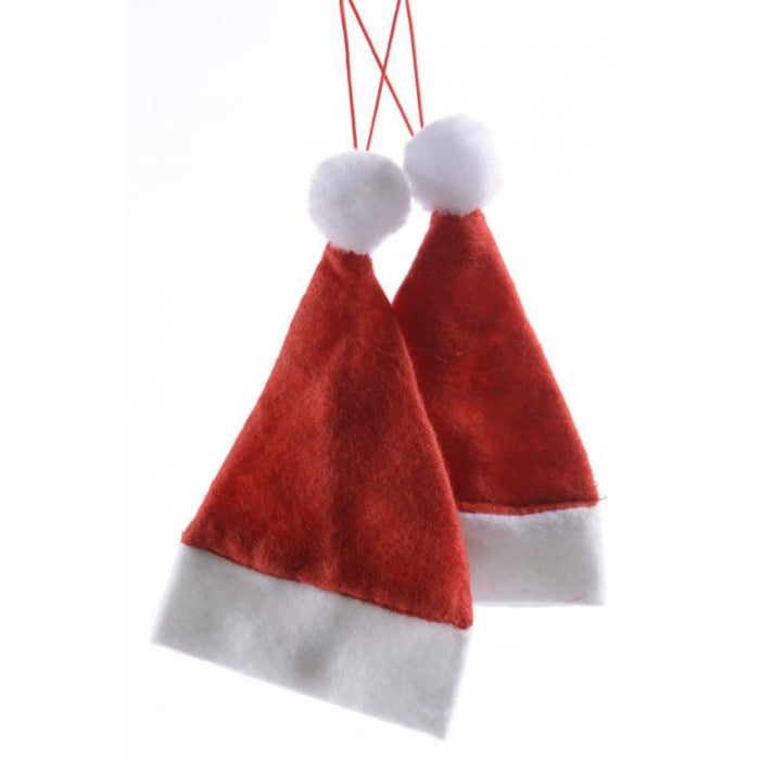 rouge-mini cintre en feutre pour chapeau de Père Noël-9x14cm-rouge