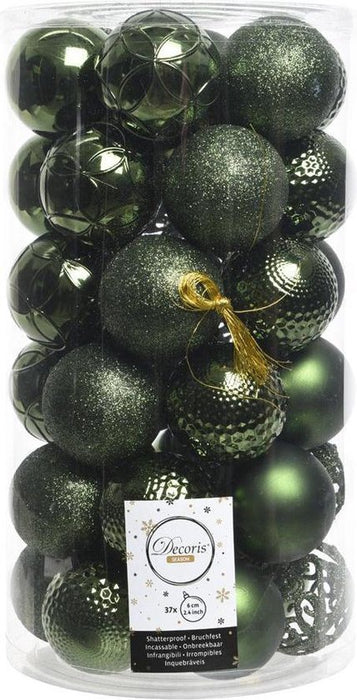 Kerstballen ku-dia6.00cm-dennengroen