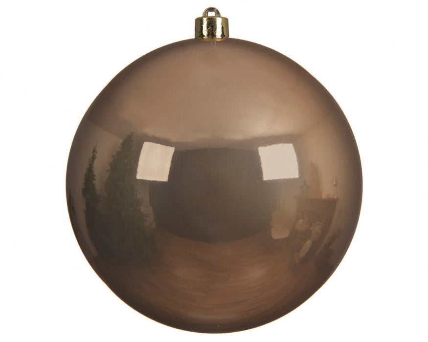 Boule de Noël artificielle-diamètre 8,00 cm-Terra marron
