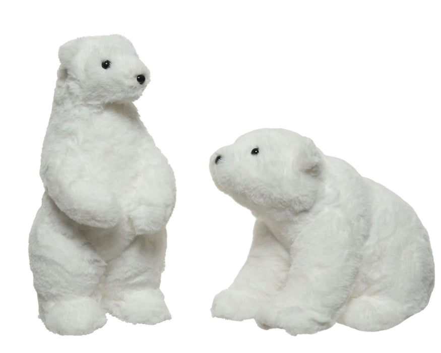 Polyes ours polaire-L30.00-L20.00-H23.00cm-blanc