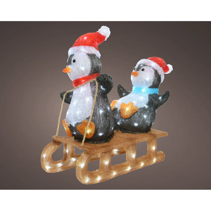 LED PENGUIN ACRYLIC STEADY OUTDOOR COOL WHITE L31.00-W61.50-H56.5