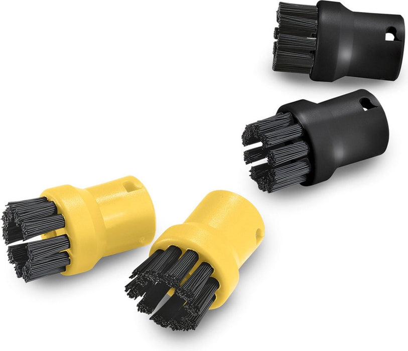 BORSTELSET (2 ZWART / 2 GEEL)