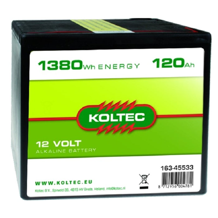 BATTERIJ 12 VOLT - 1380 WH 120 AH, ALKALINE