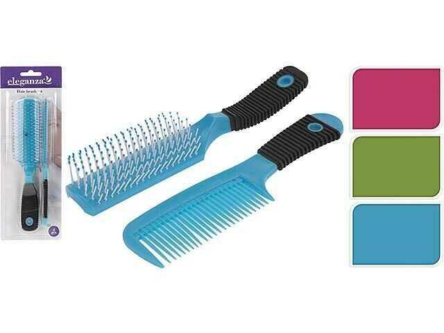 BROSSE À CHEVEUX SET 2 PIÈCES 3ASS CL