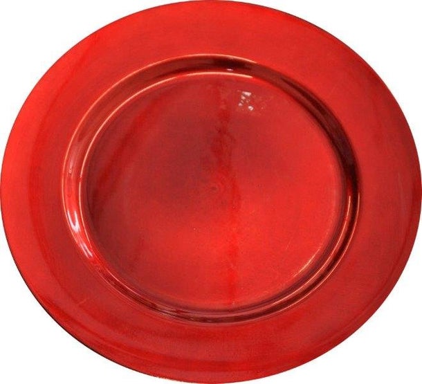 ASSIETTE DESSOUS DE VERRE ROUGE 33CM