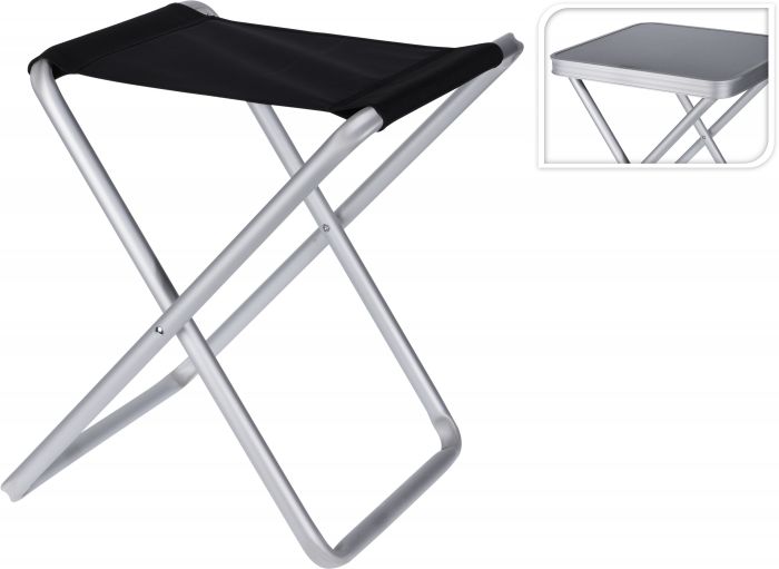 TABOURET PLIANT AVEC PLATEAU ALU