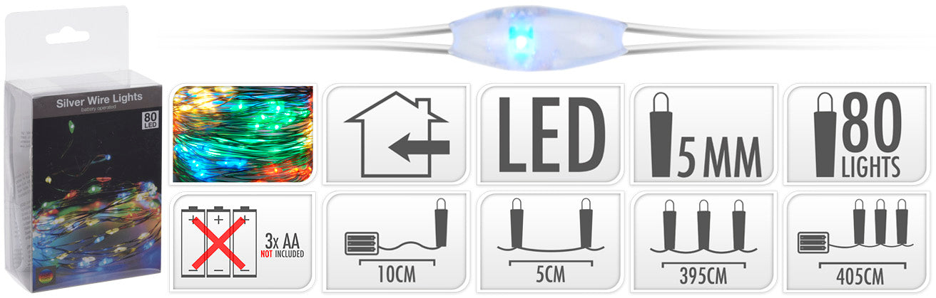 ZILVERDRAAD 80LED