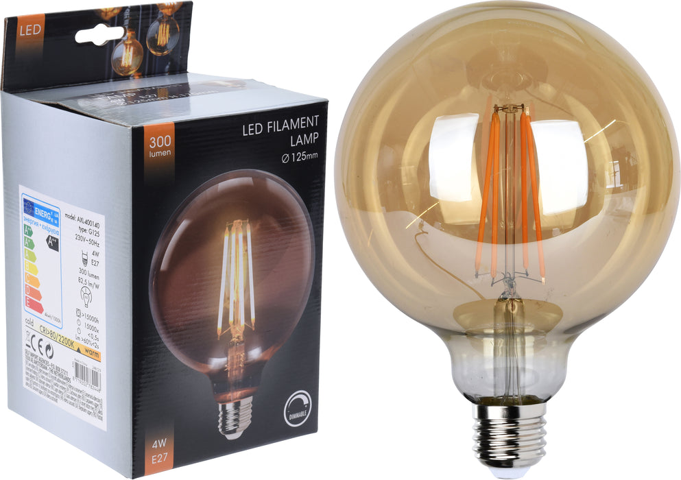 LAMPE LED G125 AMBRE DIMMABLE