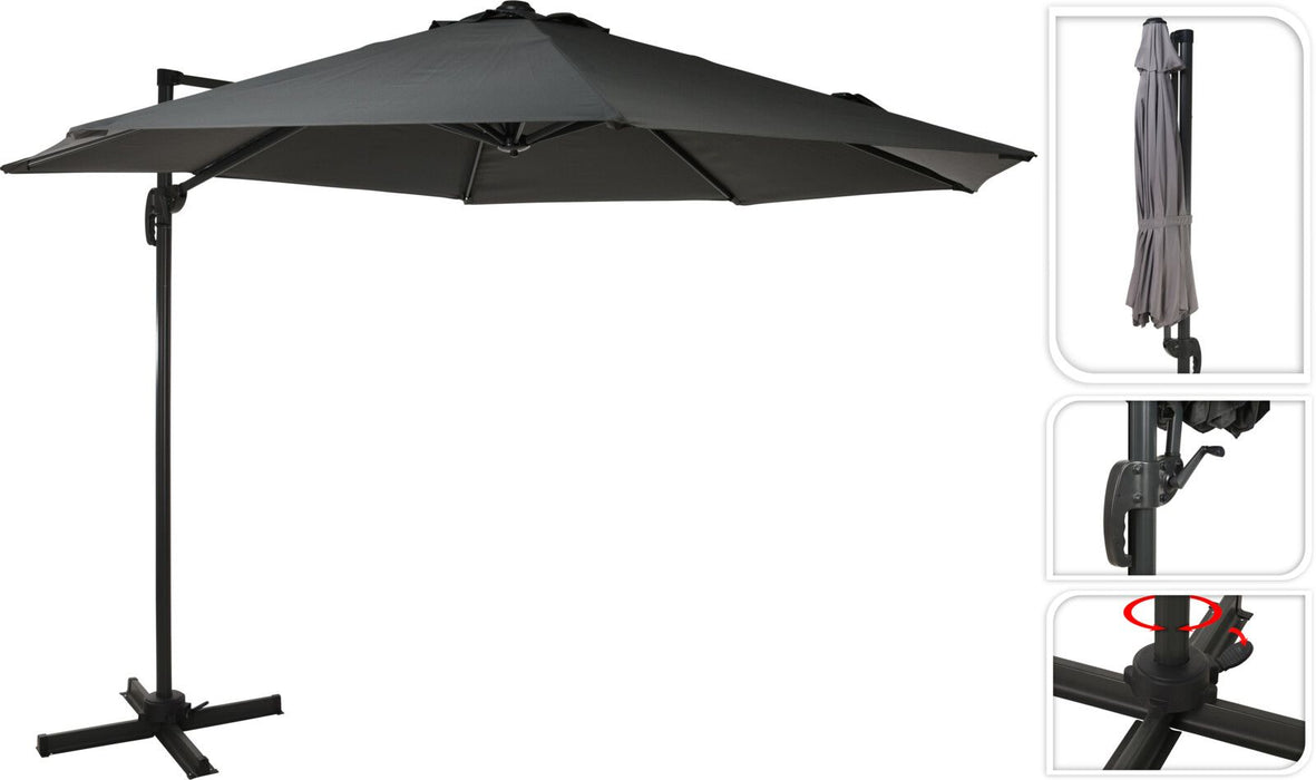 PARASOL ROMA 300CM LICHT GRIJS