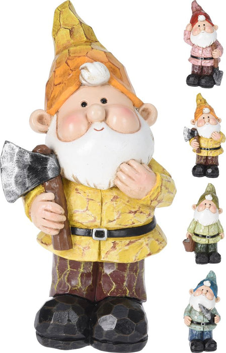 GNOME DEBOUT 21CM POLY 4ASS